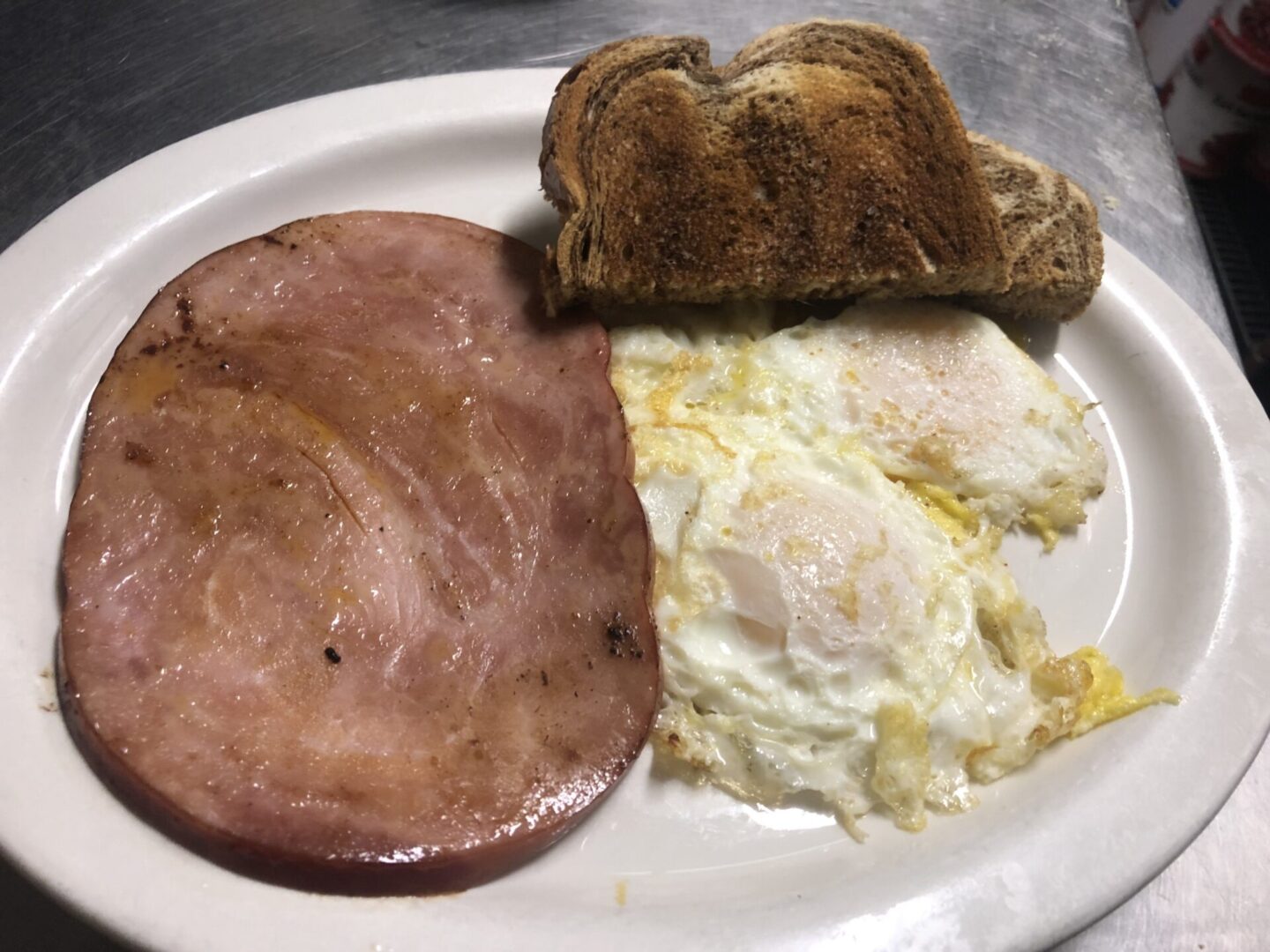 2 Eggs, Ham and Toast